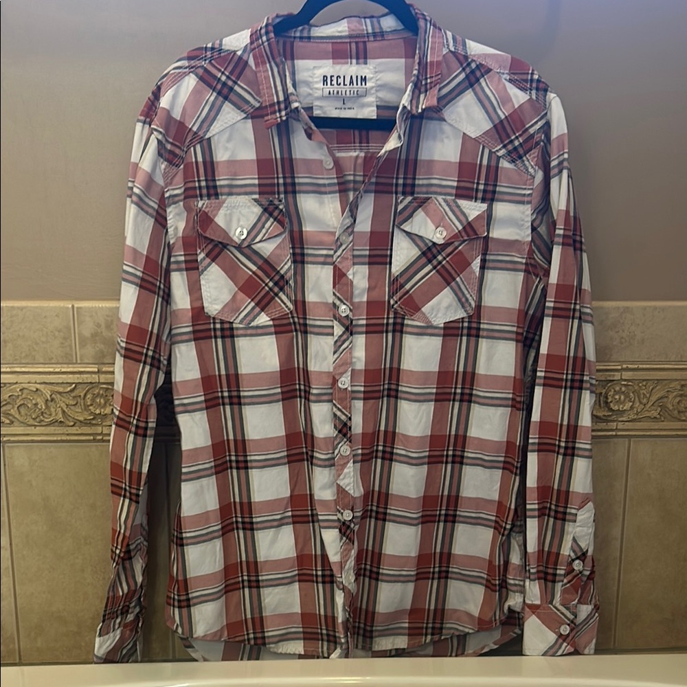 Men's Red Plaid Shirt
